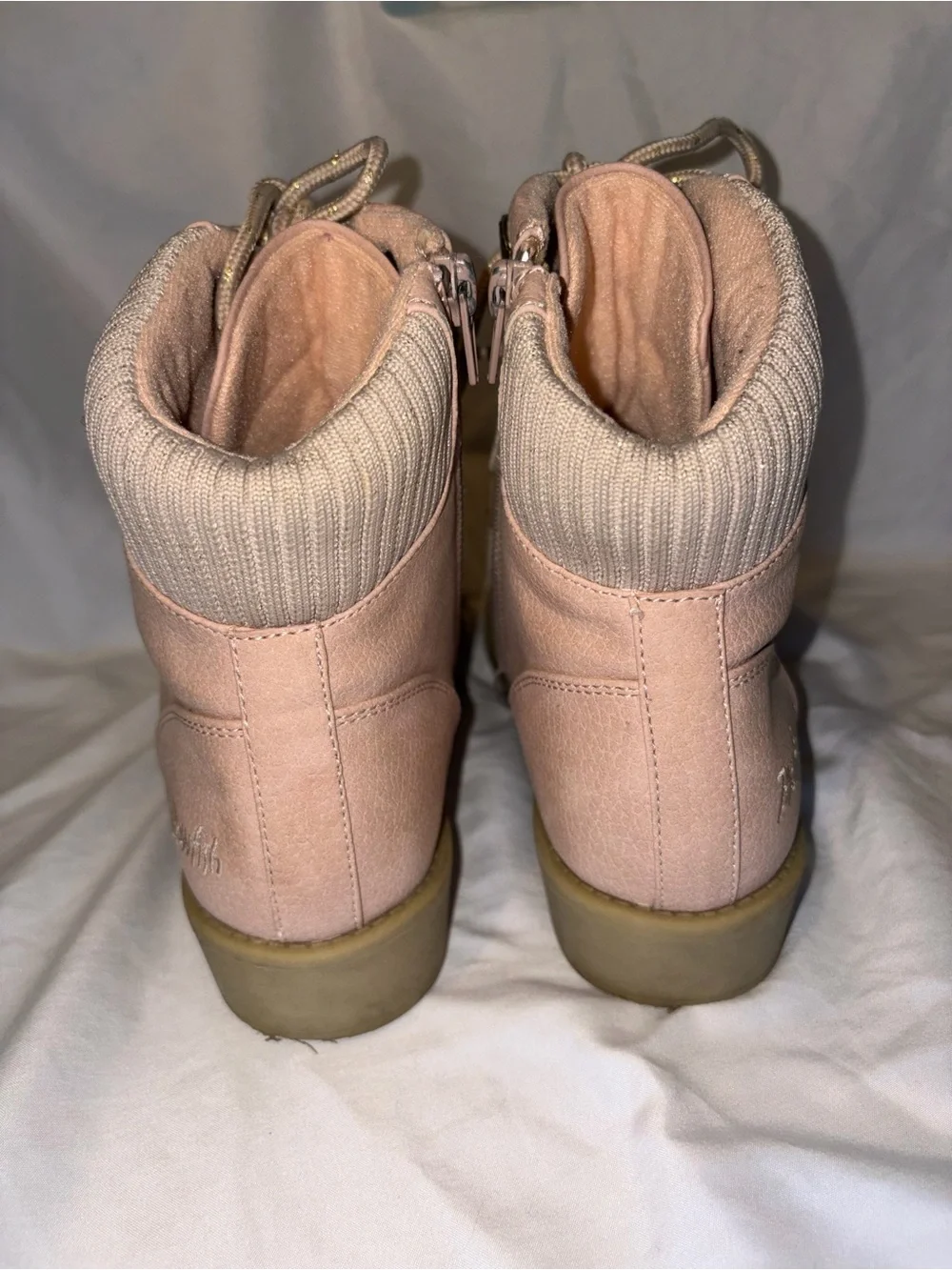 Blowfish Pink Lace-Up Kids Ankle Boots